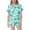 Mint Green, variant on Girls Home Clothes Set Cute Print Short Sleeved Lapel Shirt and Shorts 2 Piece Summer Thin Sleepwear Set(Red,4-5 Years)