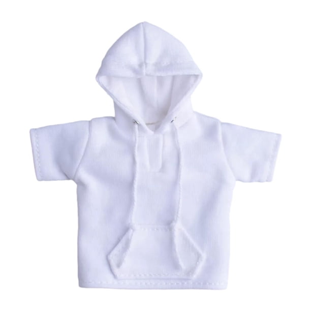 Sudadera con capucha para hombre a escala 1/12, ropa resistente, juguete decorativo para muñeca de 6 pulgadas, ropa de moda. Blanco