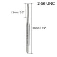 thumbnail image 2 of Uxcell Machine Tap 2-56 UNC Thread 2B 3 Flute High Speed Steel (HSS) Screw Tapping Tool, 2 of 5