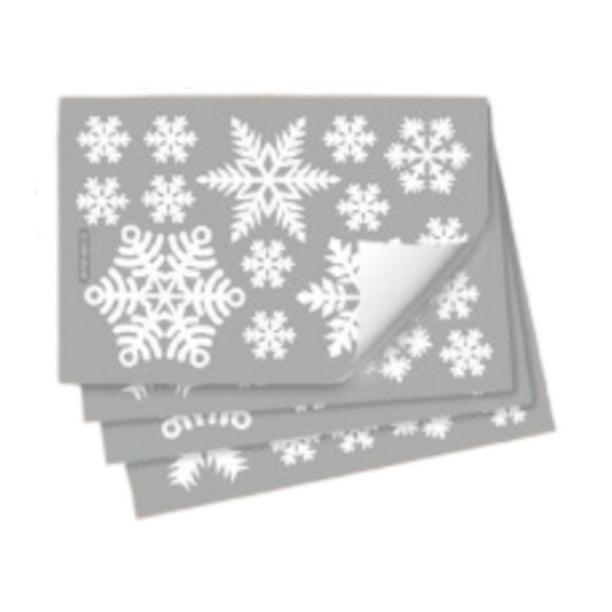 Adhesivos navideños de copos de nieve para ventanas, adornos de vidrio para ventanas, calcomanías de copos de nieve navideños para decoración de