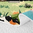 thumbnail image 5 of Castle Fairy Floral Camper Twin Quilt Set for Girls,Mountain Art Twin Coverlet Set for Bedroom,Pink Green Beige, 5 of 7
