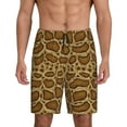 thumbnail image 1 of Fotbe Snake Skin Pantalones Cortos de Pijama para Hombre, Ropa de Dormir, Pantalones de Pijama Cortos para Hombre-4X-Large, 1 of 6