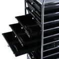thumbnail image 4 of Topbuy 10 Drawer Scrapbook Paper Organizer Rolling Storage Cart Home Office Black, 4 of 6