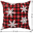thumbnail image 3 of Red Christmas Tree Throw Pillow Covers 18x18 Inch Set of 2 Winter Xmas Outdoor Decorative Pillows Cover Holiday Farmhouse Linen Cushion Case for Bed Couch Sofa Decor, 3 of 6