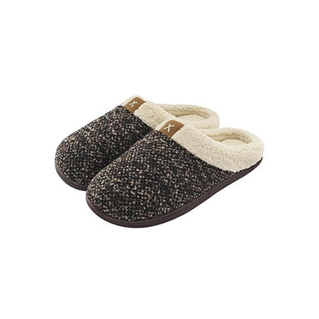 

Rockomi Womens Slippers Memory Foam Clogs Slipper Plush Lined House Shoes Unisex Breathable Cozy Winter Slides Non-slip Fluffy Warm Shoe Coffee 6-7