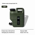 thumbnail image 1 of Contenant de Stockage d'Eau Rétro Vert de Qualité Alimentaire 12 L : Réservoir Durable et Portable à Main pour le Camping, les Aventures en Plein Air et le Rangement du Coffre de Voiture – Solution d'Hydratation Sûre et à Grande Capacité pour les Urgences et, 1 of 6