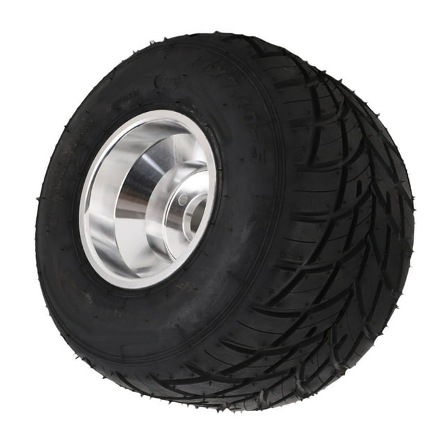 Rear Wheel Rim Tire Assembly, 4PR 11x7.10-5 Go Kart Tubeless Tire with Rim for ATV UTV SxS Side By Side Cart