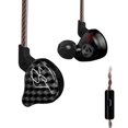 thumbnail image 1 of Auriculares con cable Jack de 3,5 mm Auriculares deportivos a prueba de sudor Auriculares portátiles de viaje con graves Auriculares con sonido universal con tapones para los oídos Negro con micrófono seitruly EL005370-03B, 1 of 2