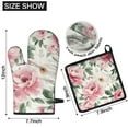 thumbnail image 6 of Pioneer Flower Kitchen Oven Mitt and Pot Holder Sets 2 Pcs for Baking, Cooking and Grilling, Heat Resistant Up To 392 °F, 6 of 7
