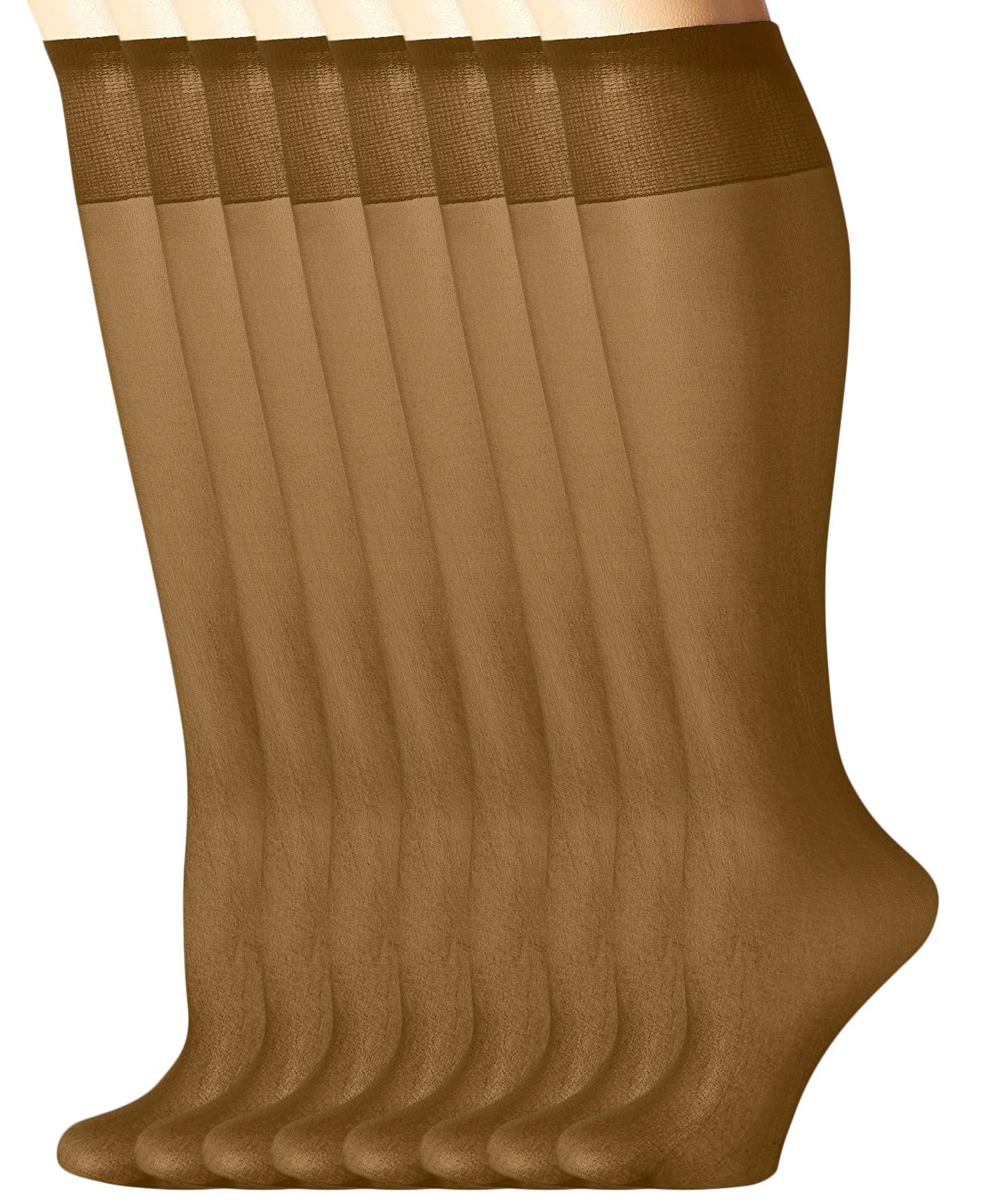 NY Lingerie 8 pack suntan leggs non control top tights Pack of 2