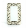 thumbnail image 2 of 32.75" x 21.75" x 1.25" White Vintage Decorative Wood & Metal  Wall Mirror, 2 of 2