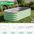 thumbnail image 4 of SnugNiture 4x2x1 ft Galvanized Raised Garden Bed – Outdoor Metal Planter Box for Vegetables, Herbs, and Flowers, Green (Set of 2), 4 of 8