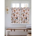 thumbnail image 2 of Pink Spring Floral Bathroom Window Curtain, Summer Botanical Vintage Birds Light Filtering Coffee Kitchen Curtains, Bedroom Living Room Curtains 2 Panel 84"x45", 2 of 6