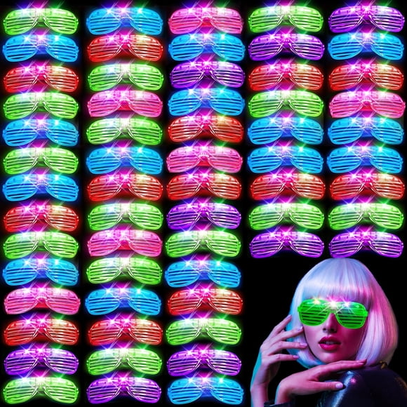 Gafas LED OLUPP que brillan en la oscuridad, suministros para fiestas, 84 unidades