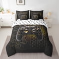 thumbnail image 2 of Homewish Gamer Gaming 7-Piece Twin Bedding Sets,Geometric Hockeycomb Hexagon Bedding Comforter Set,Cartoon Gamepad Sheet Sets For Kid Boy,Lightweight Room Decorative Reversible, 2 of 8