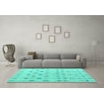 thumbnail image 3 of Ahgly Company Indoor Rectangle Abstract Turquoise Blue Modern Area Rugs, 8' x 12', 3 of 4