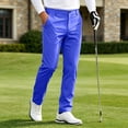 thumbnail image 2 of COMVALUE Stretch Mens Dress Pants Slim Fit Golf Pants Hidden Elastic Waist Business Casual Pants Lightweight Formal Pants (Blue, XXL), 2 of 7