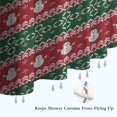 thumbnail image 6 of Red and Green Christmas Snowman Pattern Shower Curtain 84"x72" ,Bathroom Decorative Shower Curtains Set with 12 Hooks,Modern Waterproof Washable Shower Curtain, 6 of 6