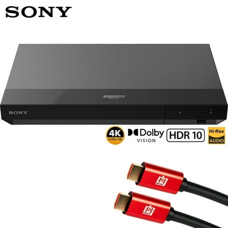 Sony UBP-X700U 4K Ultra HD Home Theater Blu-ray DVD Player 4K, HDR10, Hi Res Audio Bundle with Deco Gear 6FT 4K HDMI 2.0 Cable