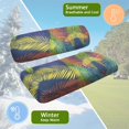 thumbnail image 5 of HUIACONG Tropical Palm Print Universal Golf Cart Seat Covers Cooling & Absorbent Towel Blanket and Backrest Cover, Cute Soft Keep Seat Comfortable and Cool Golf Cart Seat Covers 2 Pack for EZGO, 5 of 7