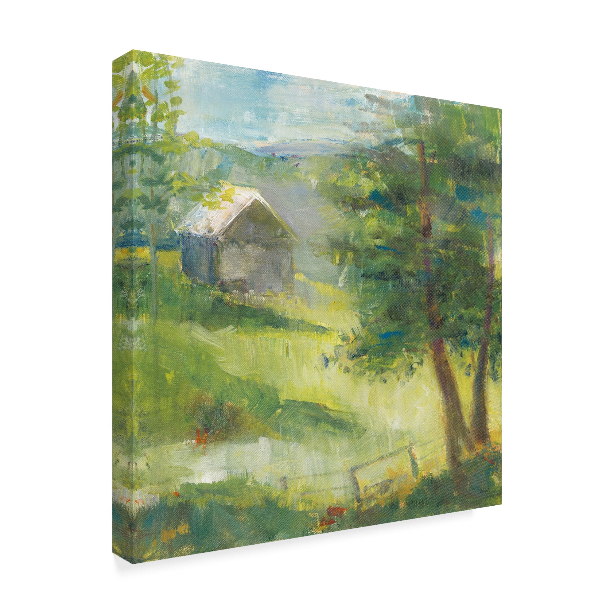Trademark Fine Art 'Gray Barn' Canvas Art by Sue Schlabach