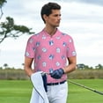 thumbnail image 2 of Kdxio French Bulldog Print Men's Short Sleeve Polo Shirt,Midweight Men's Shirt, 2 of 6