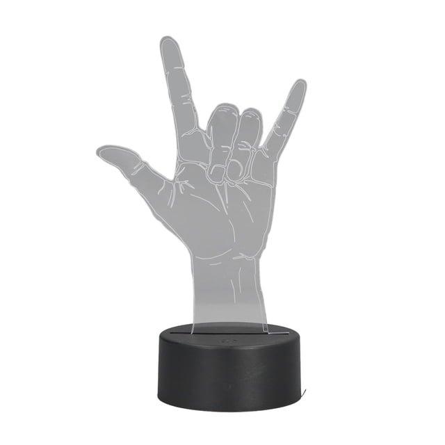Colorido Te Amo Luz Nocturna, Lenguaje de Señas 3D ID Lenguaje de Señas Luz Nocturna D Lenguaje de Señas Te Amo Luz Ultra Responsiva