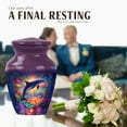 thumbnail image 4 of JAGASY Dolphin Funeral Urn for Ashes Adult Male, Purple Small Urns for Ashes Keepsake, Colorful Illustration Decorative Urns for Sister, Coral Reef Cremation Urn for Brother, (3 Inch), 4 of 7