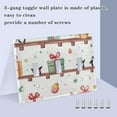 thumbnail image 3 of Yayeee Toggle Light Switch Wall Plate 3-Gang 6.37"x4.48" Decorative Outlet Cover, Christmas Gift Train, 3 of 7