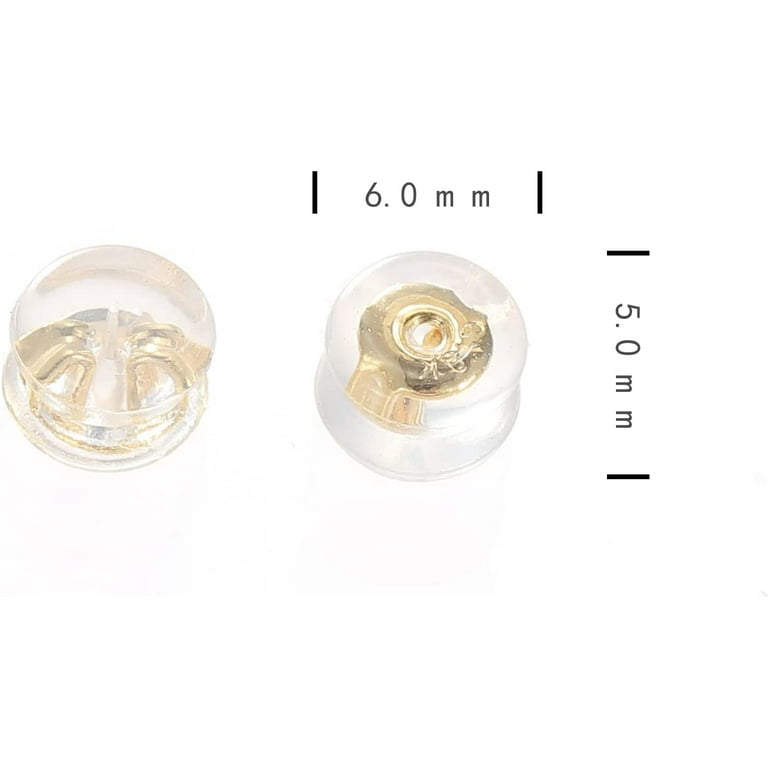DSOMHZ Earring Backs,18K Gold Silicone Earring Backs for Studs
