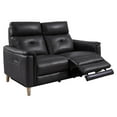 thumbnail image 4 of Gala Pewter Top Grain Leather Power Recliner Loveseat with USB, 4 of 10