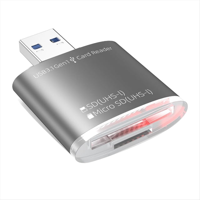 Adaptador de Lector USB y SD 2 en 1, Adaptador de Tarjeta SD TF A USB 3.0 Compatible con SDHC SDXC MMC UHS-I para Computadora, PC y Portátil
