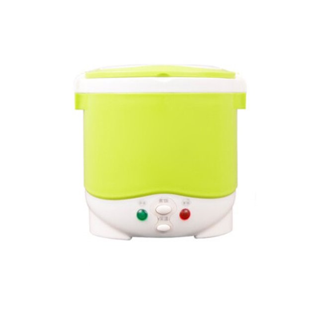 Wweixi Car Rice Cooker Mini Cooking Tools 24V Multifunctional 1L Electric Heater Dormitory House Food Steamer Appliance Machine 12V/green 12V