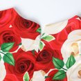 thumbnail image 3 of Elegant Girls' Floral Print Dress Evening Performance Dress, Holiday Performance Dress Princess Dress Special Occasion Dress Princess Dresses Red, 3 of 7
