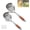 2, variant on Wooden Handle Stainless Steel Skimmer, Skimmer Slotted Spoon, Stainless Steel Skimmer Spoon With Wooden Handle, For Frying, Pasta, Noodles, And Dumpling Draining (1pcs)