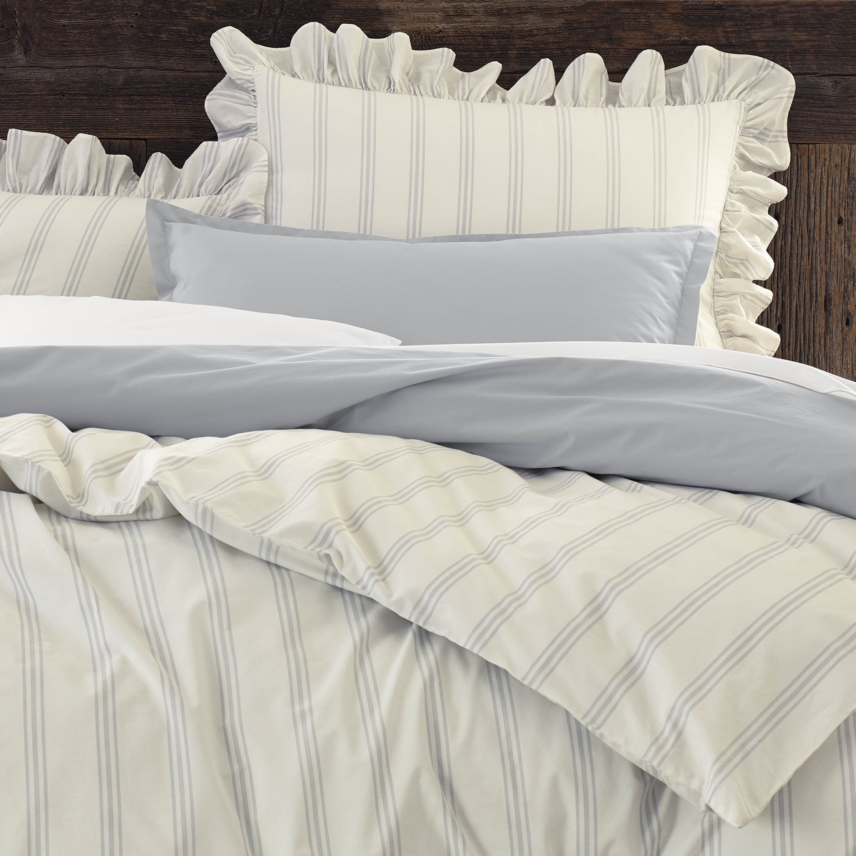 Martex EcoPure 3-Piece Organic Cotton Brooke Print Comforter Set, Full/Queen – Comfort Wash