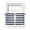 Blue, variant on Red Stripes Sheer Kitchen Tier Curtains 24 Inch length, Rod Pocket Half Curtains Short Drapes, Simple Red White Texture Light Filtering Chiffon Small Window Treatments 2 Panels 27.5"W x 24"L