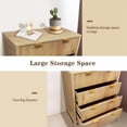 thumbnail image 5 of TEQIN Fluted 4 Drawer Tall Wooden Dresser, 36" Tall Modern Chest of Drawers,Smooth Gliding Drawers & Large Capacity Storage Space, Modern Organizer Cabinet for Bedroom or Hallway, 5 of 8