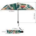 thumbnail image 3 of Compact Sun Umbrella Windproof Travel Umbrellas for Rain Strong Portable UV Protection Cactus and Desert Flower, 3 of 8