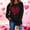 Valentine sweatshirt women-Wine#7, variant on Homenesgenics Valentines Day Clothes Women Round Neck Hearted Printed Long Sleeved Top Sweatshirts Black XS