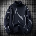 thumbnail image 2 of Men's Turtleneck Wool Sweater Coat Thick Warm Pullover Casual Oversized Knit Top Winter Fashion Comfortable Soft, 2 of 2