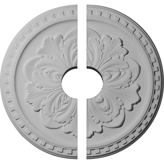 16 7/8"OD x 3 1/2"ID x 5/8"P Emeryville Ceiling Medallion, Two Piece (Fits Canopies up to 3 1/2")