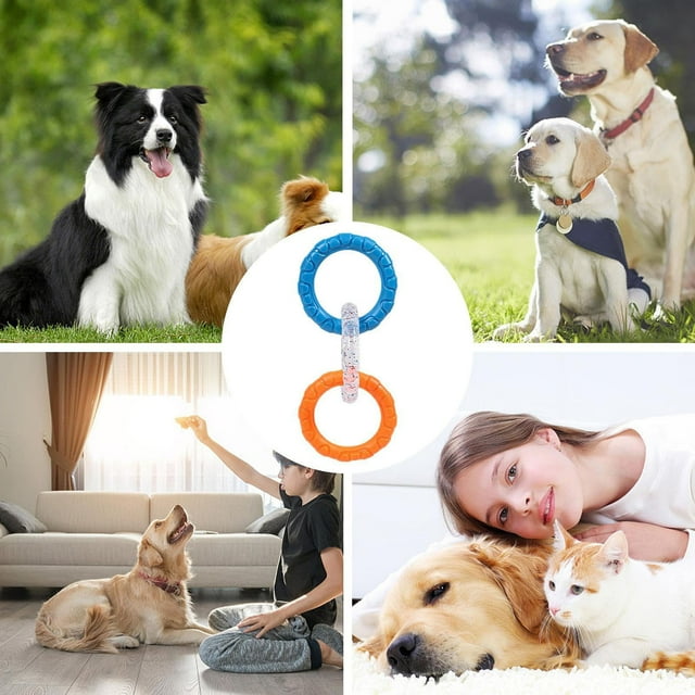 Tug Rings For Dogs 3 Rings Puller Dog Toy Pet Supplies Promotes Teeth Care Exercise Outdoor Teether For Indoor Backyard Play 1pc Kennel Cats Big Dog Agility Set at Home B17 for Dogs Dog Set Christmas