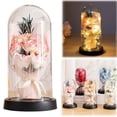 thumbnail image 2 of DJN Home & Garden Elegant Preserved Roses In Glass Dome With Warm LED Light – A For All Occasions, 2 of 9