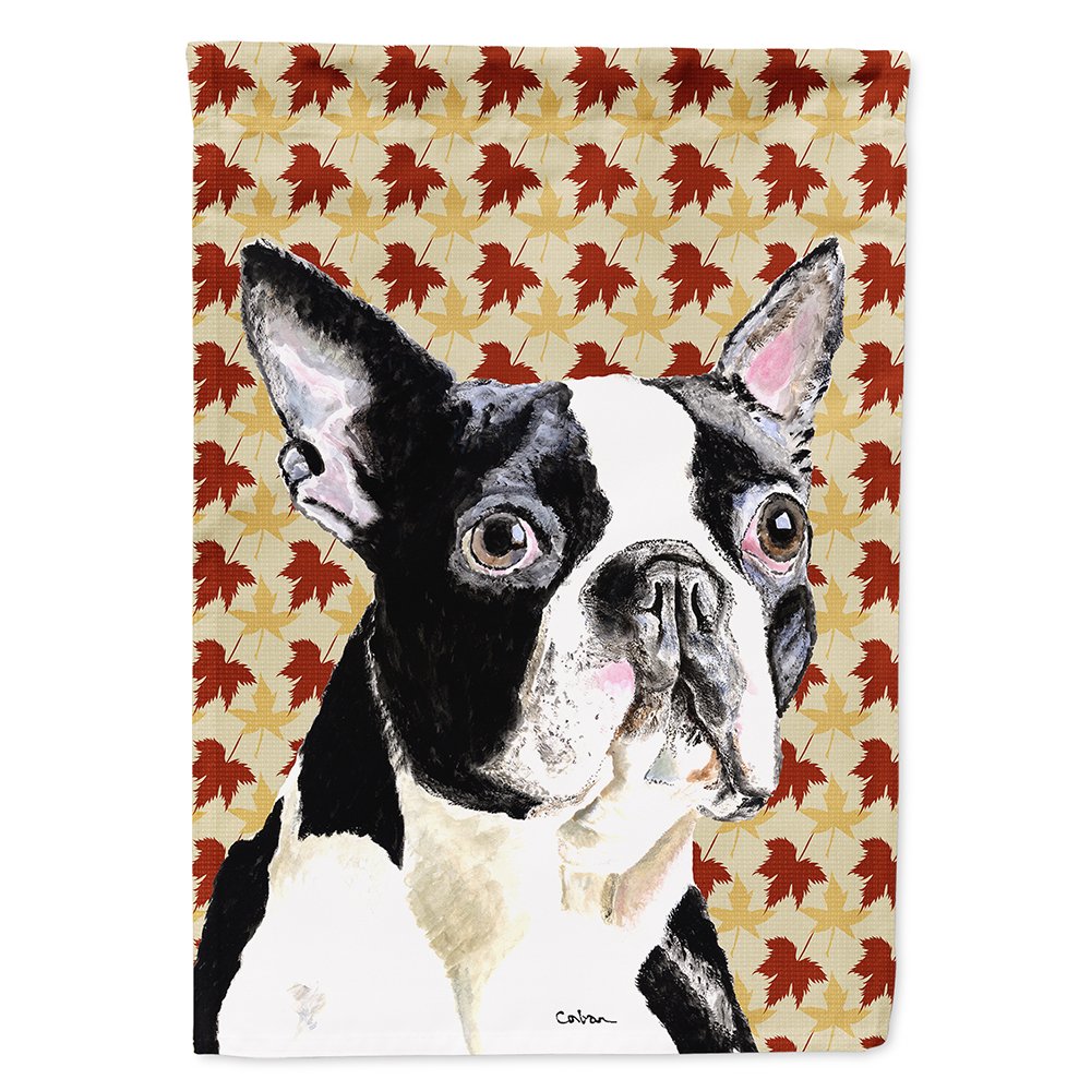 Boston Terrier Fall Leaves Portrait Garden Flag - Walmart.com - Walmart.com