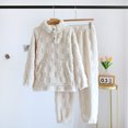 thumbnail image 2 of Ropa de dormir de franela de otoño e invierno para mujer, pijamas de lana para parejas, conjunto de pantalones gruesos y cálidos de manga larga, Pijama para el hogar, ropa de dormir para hombre, 2 of 4
