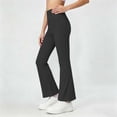 thumbnail image 7 of Hurxie Bootcut Leggings for Girls High Waist Soft Stretch Women Yoga Pants Teen Dance Running Black,11-12Years, 7 of 7