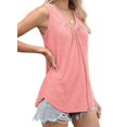 thumbnail image 3 of Tank Tops for Women Summer V Neck T Shirts Sleeveless Basic Tee Loose Fit 2025 Fashion Pink L, 3 of 9