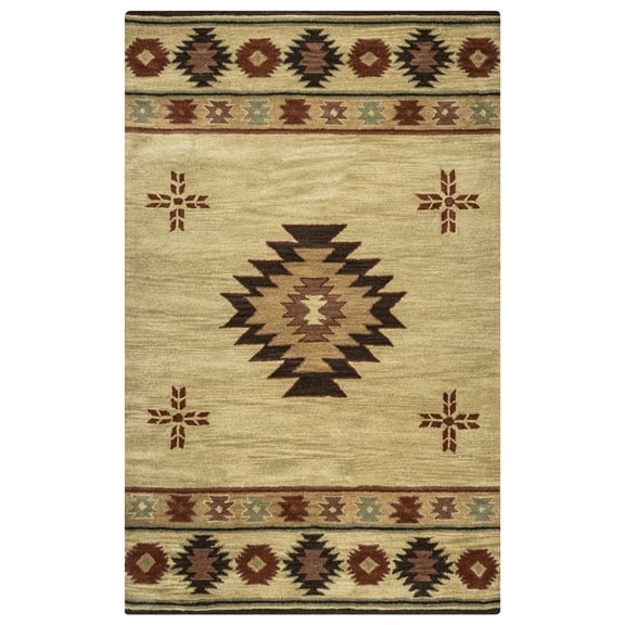 Rizzy Rugs Southwest Area Rug SU2007 Khaki Petals Shapes 10' x 14' Rectangle