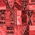 thumbnail image 1 of Ahgly Company Indoor Square Patchwork Red Transitional Area Rugs, 5' Square, 1 of 4